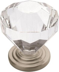 Amerock | Cabinet Knob | Satin Nickel | 1-1/4 inch (32 mm) Diameter