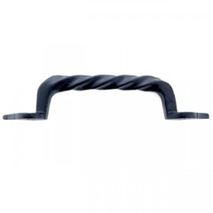 10 Piece Twisted Black Wrought Iron Cabinet Door Drawer Pull 5 7/8″ Total Length