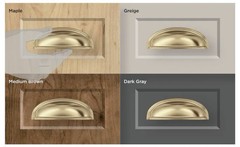 Amerock BP36640BBZ 3 and 4 Inch C Cup Cabinet Pull Golden Champagne