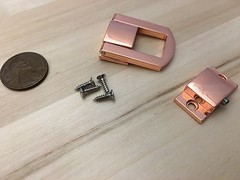 2 Pieces – Rose gold pink clasp Mini latch lock small hook metal purse DIY