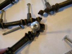 National Lock lot of 10 vintage 1970s metal drawer PULLS HANDLES 5 1/8″ long