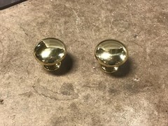 Lot of 44 Brass Knobs With Mounting Screws—New Never Used With Free Shipping