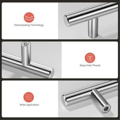 homdiy 15 Pack Brushed Nickel Cabinet Pulls 3in hole centers,