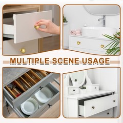8Pcs Stainless Steel Knobs Single Hole Pull with Screw 23mm Gray