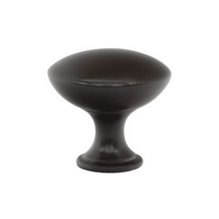 Modern Oil-Rubbed Bronze Cabinet Hardware Knob, 1-3/16 Inch Diameter