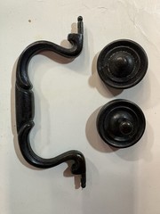 14 Vintage Drop Bail Cabinet Door Round Front Drawer Pull Handle Bronze Brass