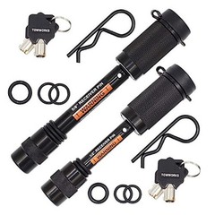 79682 Keyed Alike Black Trailer Hitch Lock Set, 5/8-Inch and 1/2-Inch Pin