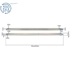 1 Pair 52 Inch With Lock Heavy Duty Drawer Slides 500 Lbs Extension Rails Rail