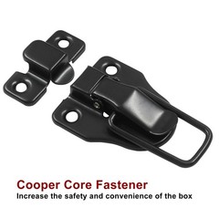 BokWin 2 Pcs Retro Style Duckbilled Hasp Latch Antique Toggle Black