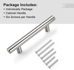 30 Pack 3 Inch 76mm Hole Center Cabinet Pulls, Brushed Nickel Kitchen Cabinet…