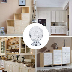 10 PCS Crystal Cabinet Knobs round Glass Bubbles Knobs Smooth Drawer Pulls Handl