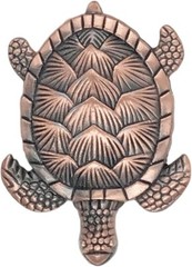 Copper Color Metal Turtle Drawer Knobs Dresser Room Décor 12 Pack