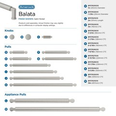 Balata 1 inch 25mm Diameter Satin Nickel Cabinet Knob BP37620G10