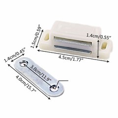 US 10pcs Magnetic Door Catches For Kitchen Cabinet Cupboard Wardrobe Latch White