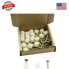 20PCS Plastic Dowel Inserts and Mounting Screws for Hinges