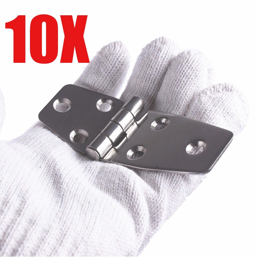 10X Stainless Steel Folding Hinges 3.5 *1.5 inch Heavy Duty Boat Cabinet Hinges