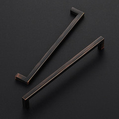 25 Pack Solid 7-1/2 Inch Oil-Rubbed Bronze Solid Kitchen Slim Square Cabinet Han