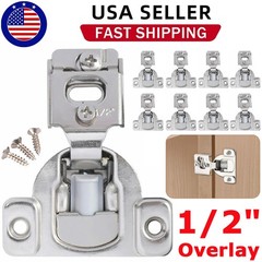20 Pack 1/2″ Overlay Soft Close Face Frame 105° Compact Cabinet Hinges Handware