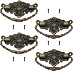 Vintage Bronze Drawer Handle Set, 4 Pieces, 2.83 Inches, Suitable for Cabinets