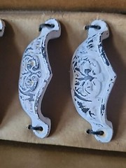 Metal Casa Decor 12 Drawer Cabinet PULLS 2 Sets Shabby Chic NEW