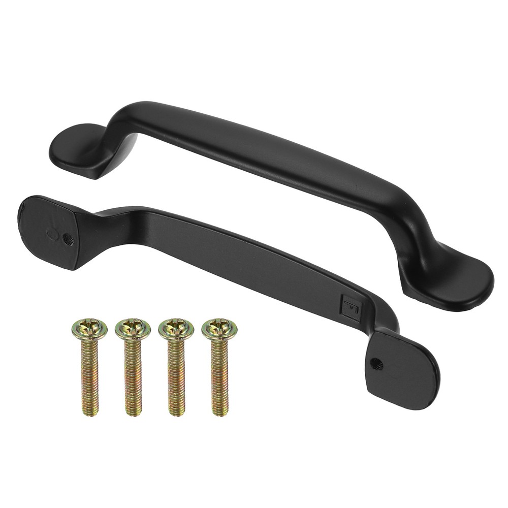 10 Pcs 5.1″(130mm) Drawer Pulls Aluminum Alloy Kitchen Handles Black