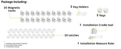 20 Pack Magnetic Cabinet Locks Baby Proofing – Vmaisi Children Proof Cupboard