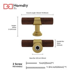 10 Pack Wood Cabinet Knobs Gold Cabinet Knobs