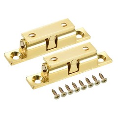 2Pcs 58.5mm Zinc Alloy Double Ball Tension Roller Catch for Cabinet Door Gold