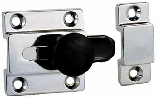 SEACHOICE Cupboard Bolt, 2 1/8″ x 1 1/2″, Chrome Plated Zinc