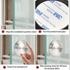 2 PCS 304 Stainless Steel Cabinets Handle Finger Pull,Sliding Closet Door Har…