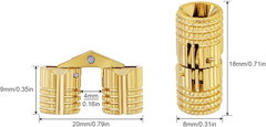 8Pcs 8 Mm Hidden Brass Barrel Hinges, 180 Degree Opening Angle Concealed Furnitu