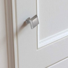 5 Pack Cabinet Knobs Brushed Nickel, Kitchen Cabinet Hardware Square Knobs, S…