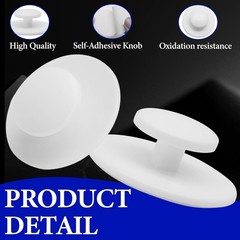 10PCS White Self Adhesive Cabinet Knobs Mini Drawer Handles Stick On Pulls
