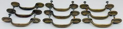 (9) Vintage KBC Keeler Brass Drawer Pull Handles Mid-Century Cabinet 4.5” READ
