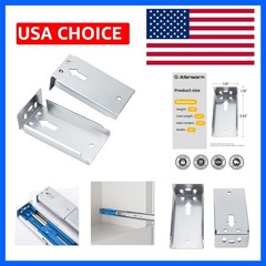 10 Pairs 20 Packs Rear Mount Brackets for Soft Close Cabinet Drawer Slides, M…