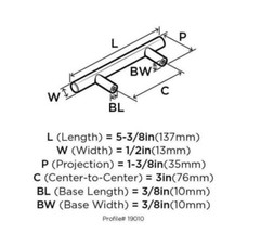 Amerock BP40515ORB 3″ (76mm) Bar Cabinet Pull BP40515ORB Oil Rubbed Bronze