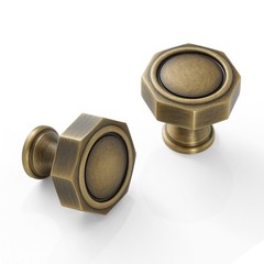 2-30 Pack Solid Brass Kitchen Cabinet Knobs Vintage Drawer Knobs for Dresser