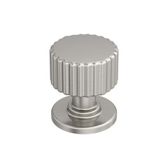 Ballard 1-1/8 Inch 29mm Diameter Satin Nickel Cabinet Knob Round Hardware