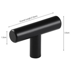 15 Pack Black Kitchen Cabinet Pulls Stainless Steel Drawer T Bar Knobs Handles