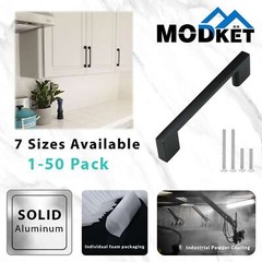 Black Modern Cabinet Handles Bar Pulls Kitchen Bathroom Drawer Hardware Aluminum