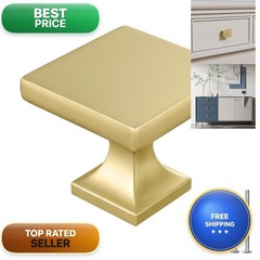 homdiy Brushed Gold & Matte Gold Cabinet Knobs 10 Pack