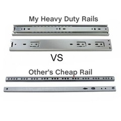 1 Pair Ball Bearing Slide Rail Extension Cabinet Drawer Runners Slider 10-20inch