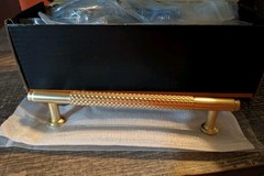 10 Pack 5 Inch128mm Brushed Gold Cabinet Handles Knurled Solid Drawer Pulls