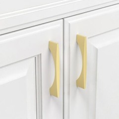 Brushed Brass Cabinet Pulls 10 Pack 3.75 Inch Gold Kitchen Drawer Handles