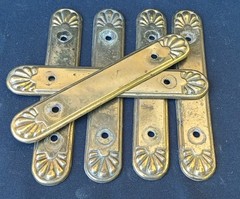 Set of 6 EACH – Vintage Amerock Brass Cabinet Door Pull Backplates