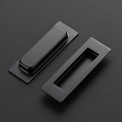 8 PCS Black Sliding Closet Closet Door Handles 4.72in Recessed Flush Pulls