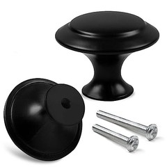 18 Piece Drawer Hardware – Black 30mm Cabinet Knobs & 18 Pack Round-type Black
