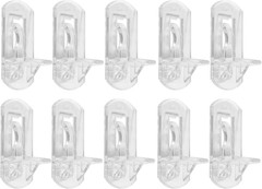 16pcs Locking Shelf Pins – 8mm Cabinet Shelf Pegs, Clear Plastic Shelf Cli
