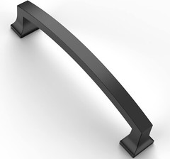 20 Pack 5 Inch (128mm) Hole Centers Kitchen Cabinet Handles, Matte Black Cabinet