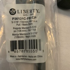 Lot Of 12 /Liberty Mandara 5-1/16”Matte Black Drawer Pull P36131C-FB-CP